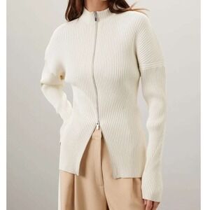 A.L.C. Noa Cardigan Sweater Size 4‎ / SMALL Womens Cream Neutral RTR *READ